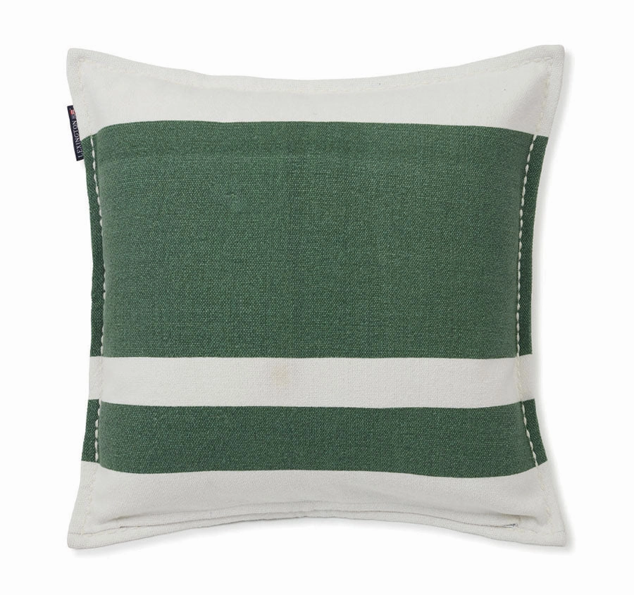 Irregular Stripe 50x50cm Filled Cushion Green and White