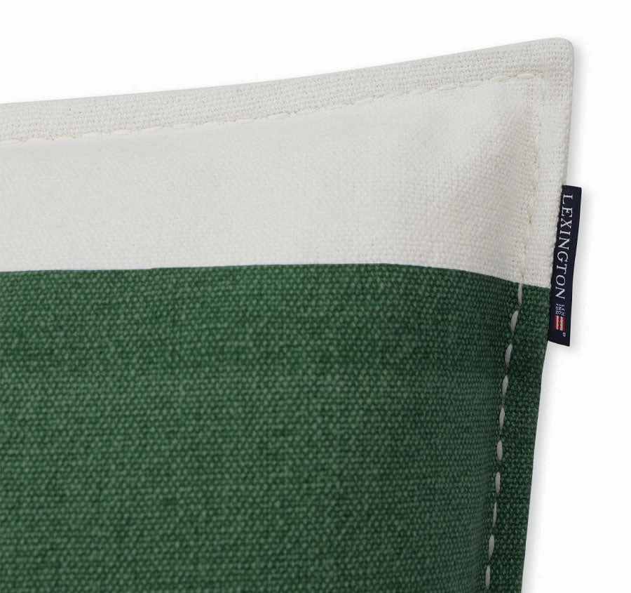 Irregular Stripe 50x50cm Filled Cushion Green and White