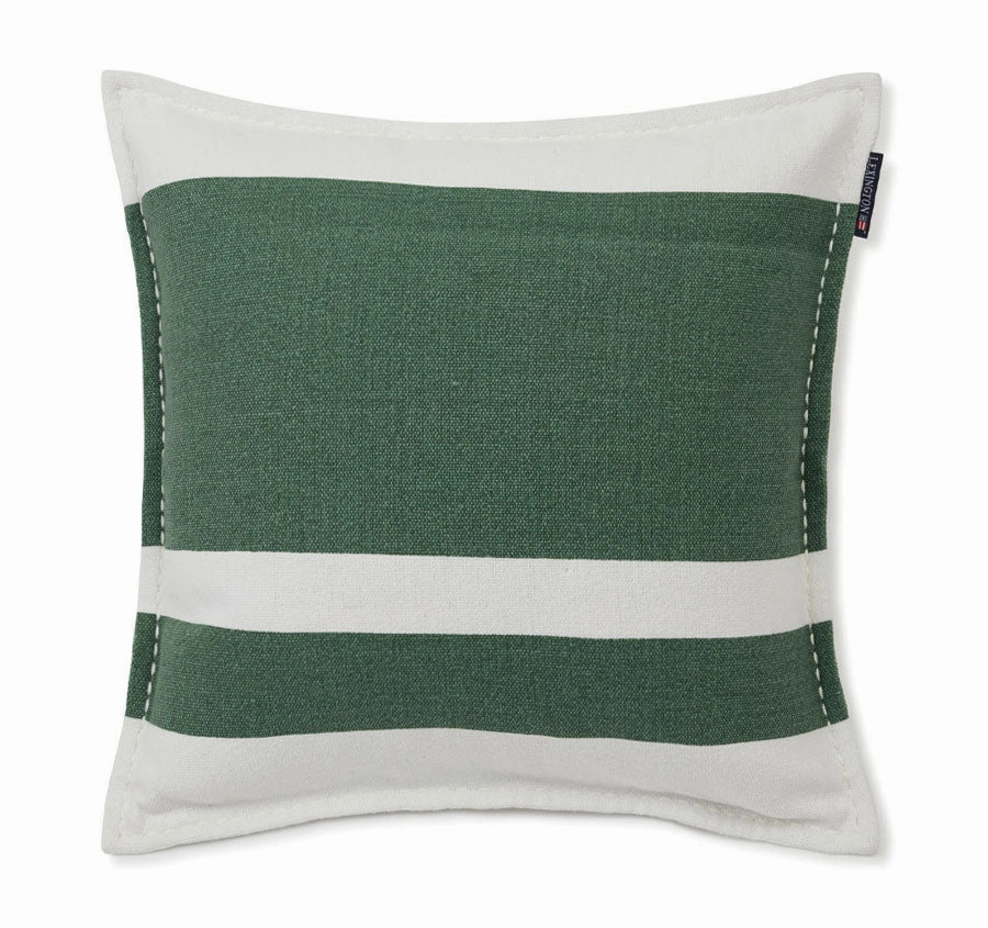 Irregular Stripe 50x50cm Filled Cushion Green and White