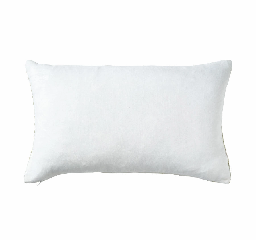 Jacquard Tile 30x50cm Filled Cushion Sage