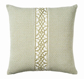 Jacquard Tile 50x50cm Filled Cushion Sage