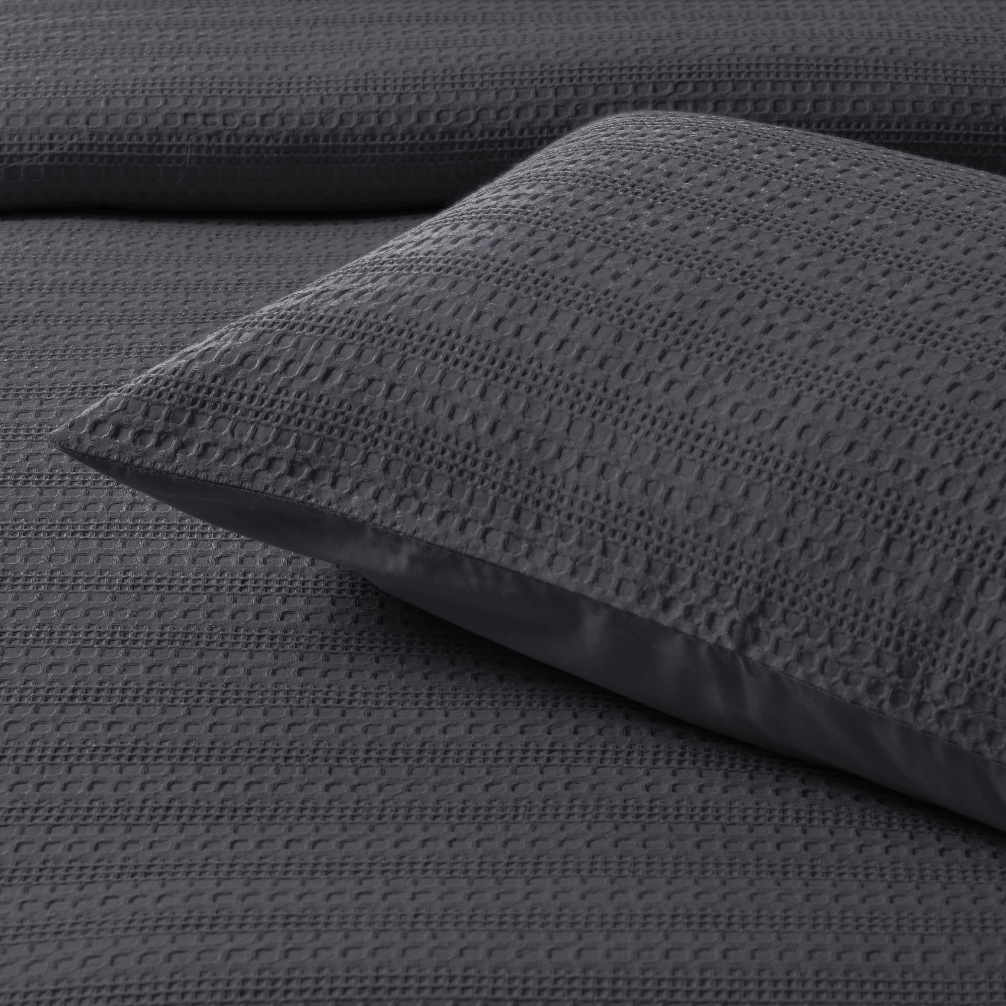 Kahlani Charcoal Square Cushion by Bianca