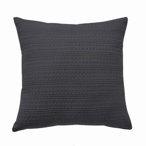 Kahlani Charcoal Square Cushion by Bianca