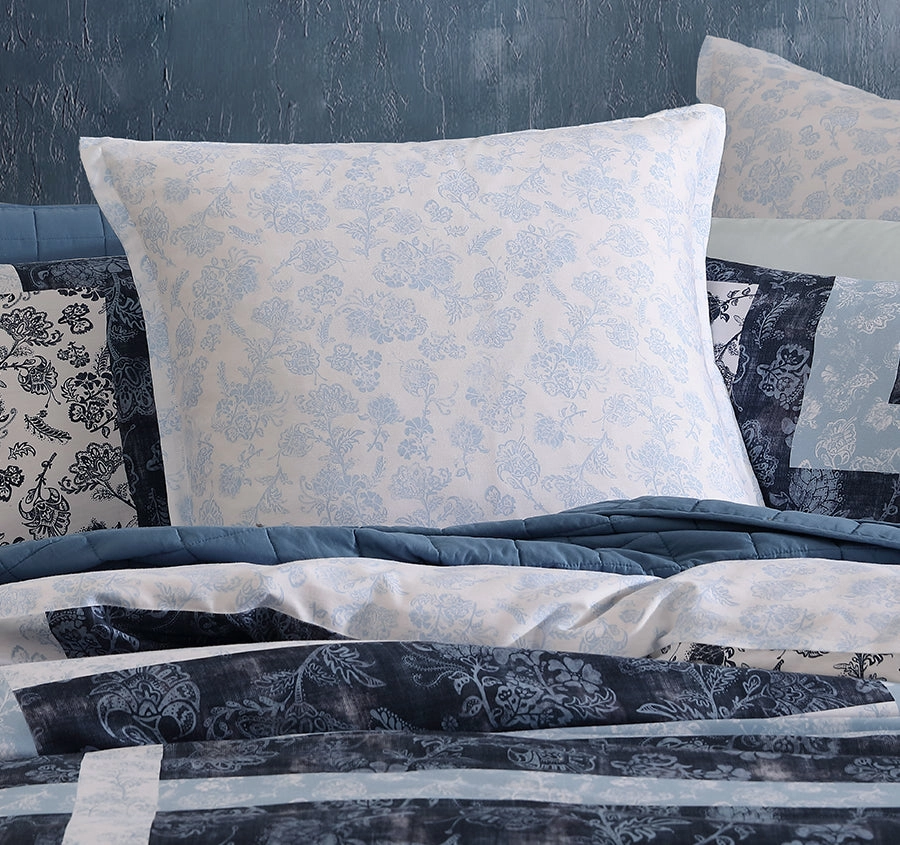 Kai European Pillowcase Blue