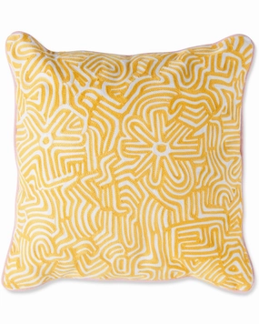 Kalaya Tjukurpa Straw Embroidered Cushion