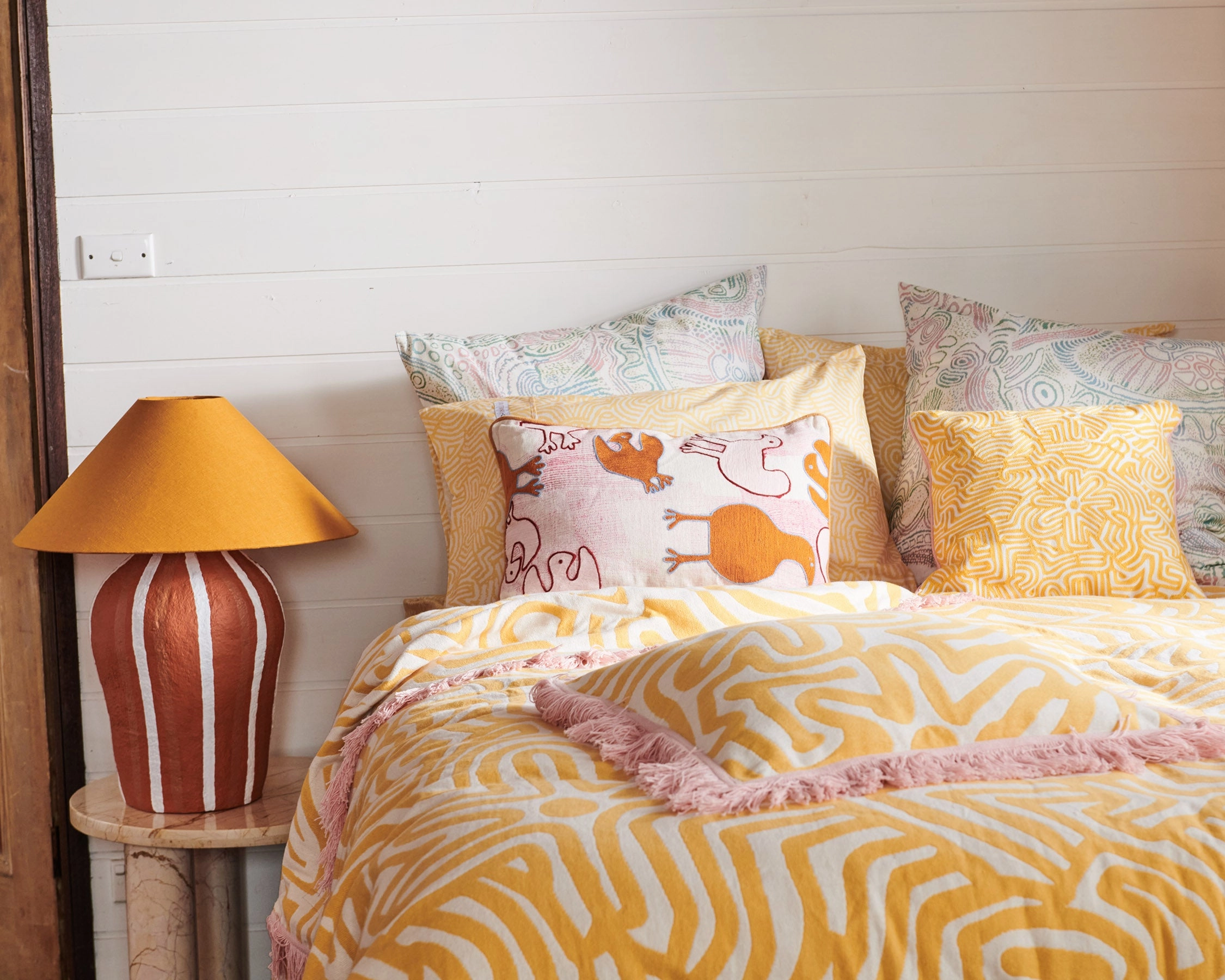 Kalaya Tjukurpa Straw Woven Cushion