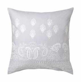 Kamala Silver European Pillowcase by Logan and Mason Platinum