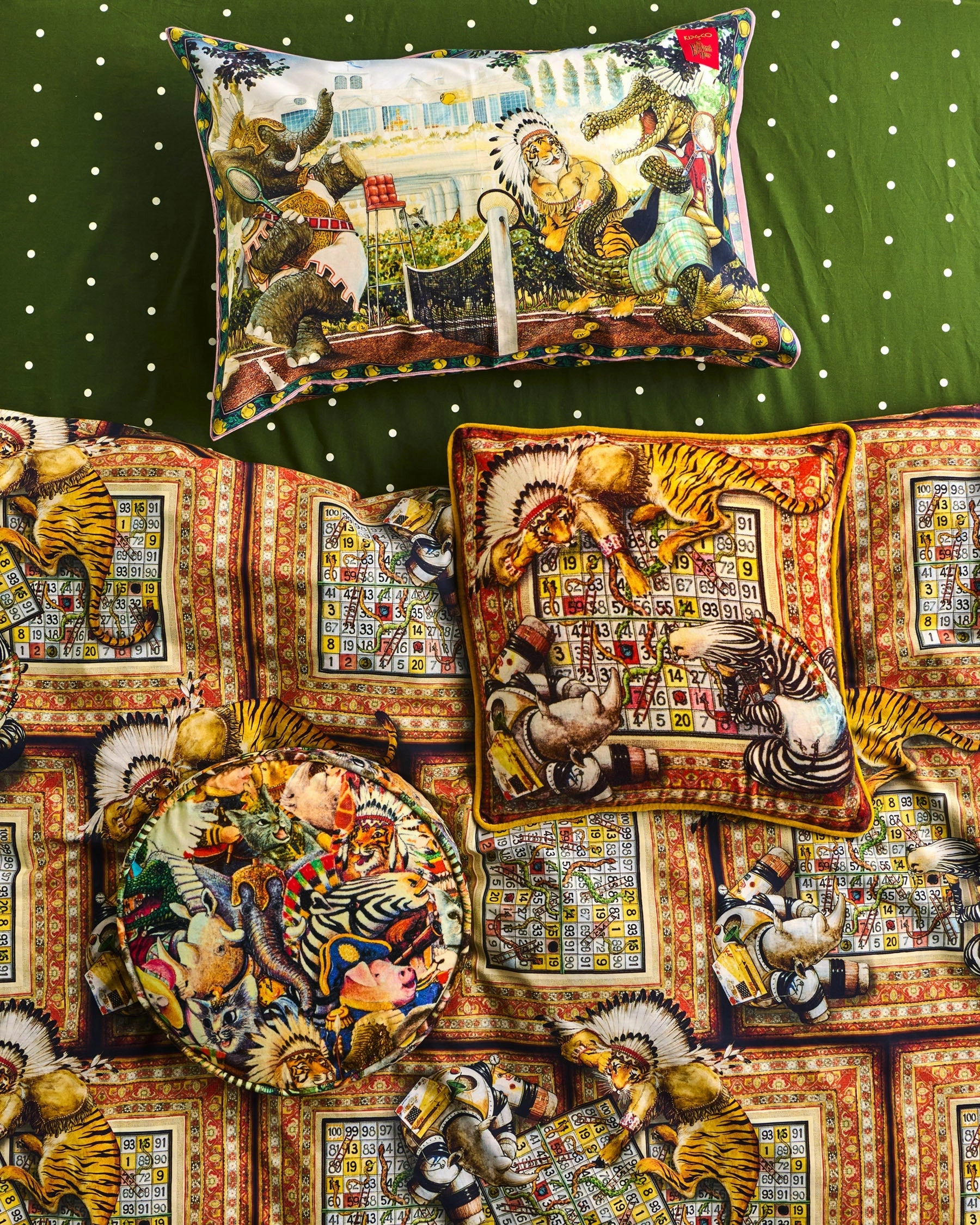 Kip&Co x Eleventh Hour Game Set Match Organic Cotton Pillowcase