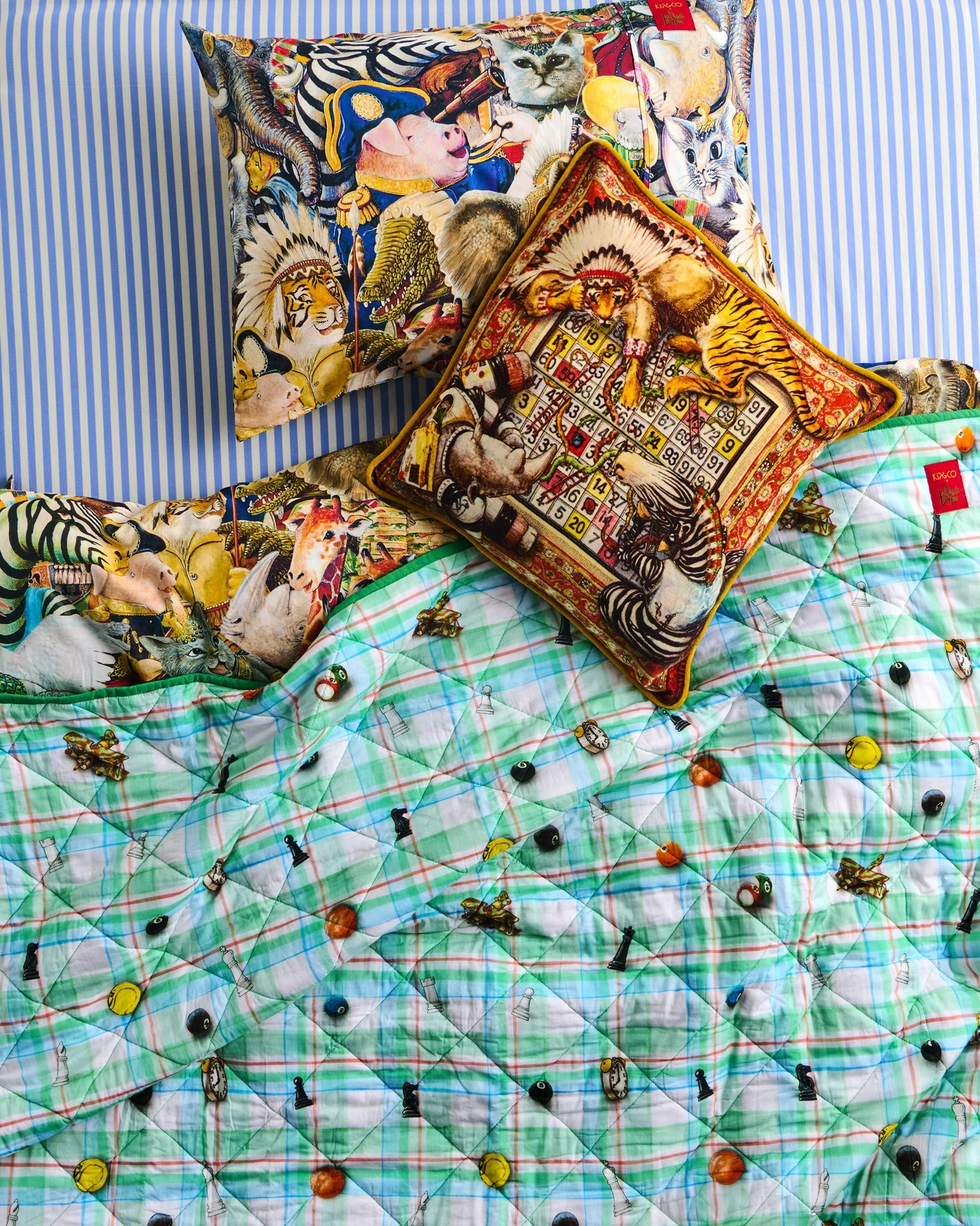 Kip&Co x Eleventh Hour You're Invited Velvet Square Cushion