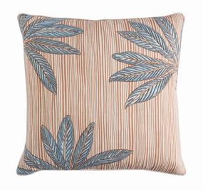 Leafy Cabana 50x50cm Filled Cushion Sky Blue
