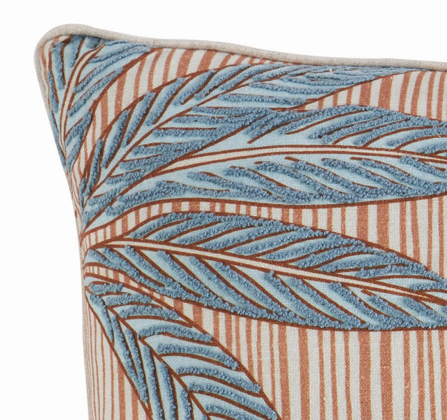Leafy Cabana 50x50cm Filled Cushion Sky Blue