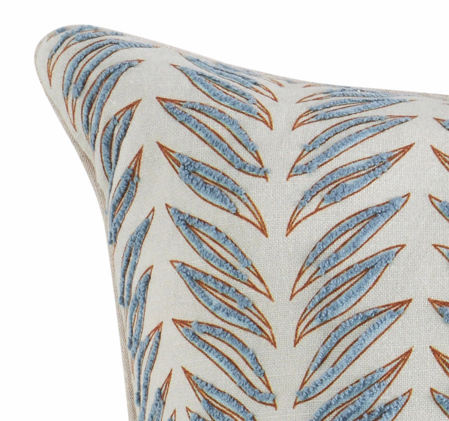 Leafy Cayman 50x50cm Filled Cushion Sky Blue