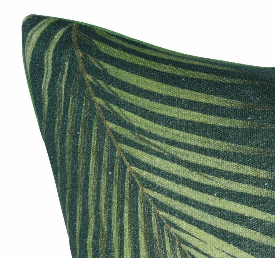 Leafy Palm 50x50cm Filled Cushion Green