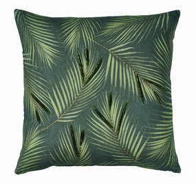 Leafy Palm 50x50cm Filled Cushion Green