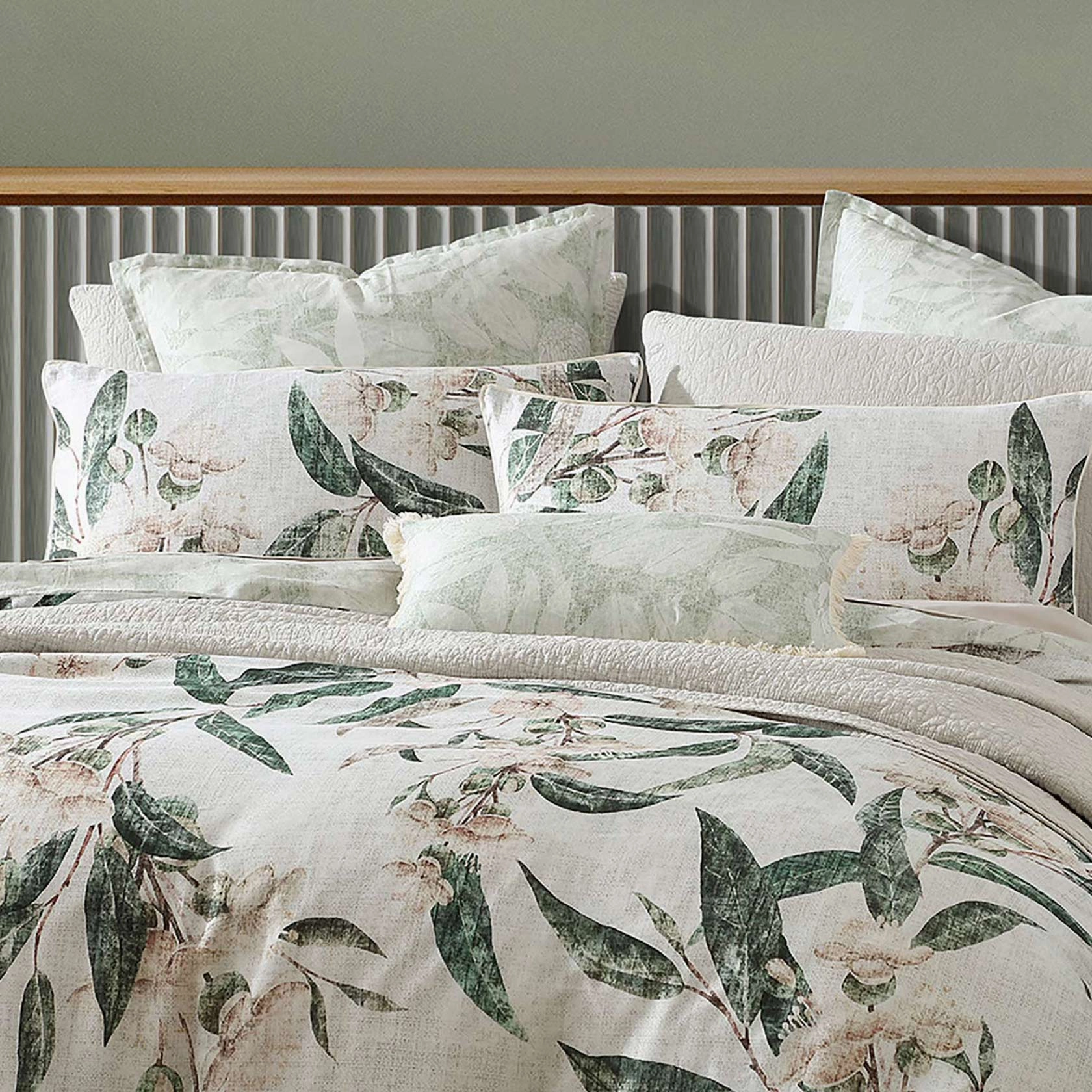 Leeton Eucalyptus Breakfast Cushion by Logan and Mason