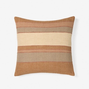 Leighton Ginger Cushion 48x48cm by Linen House