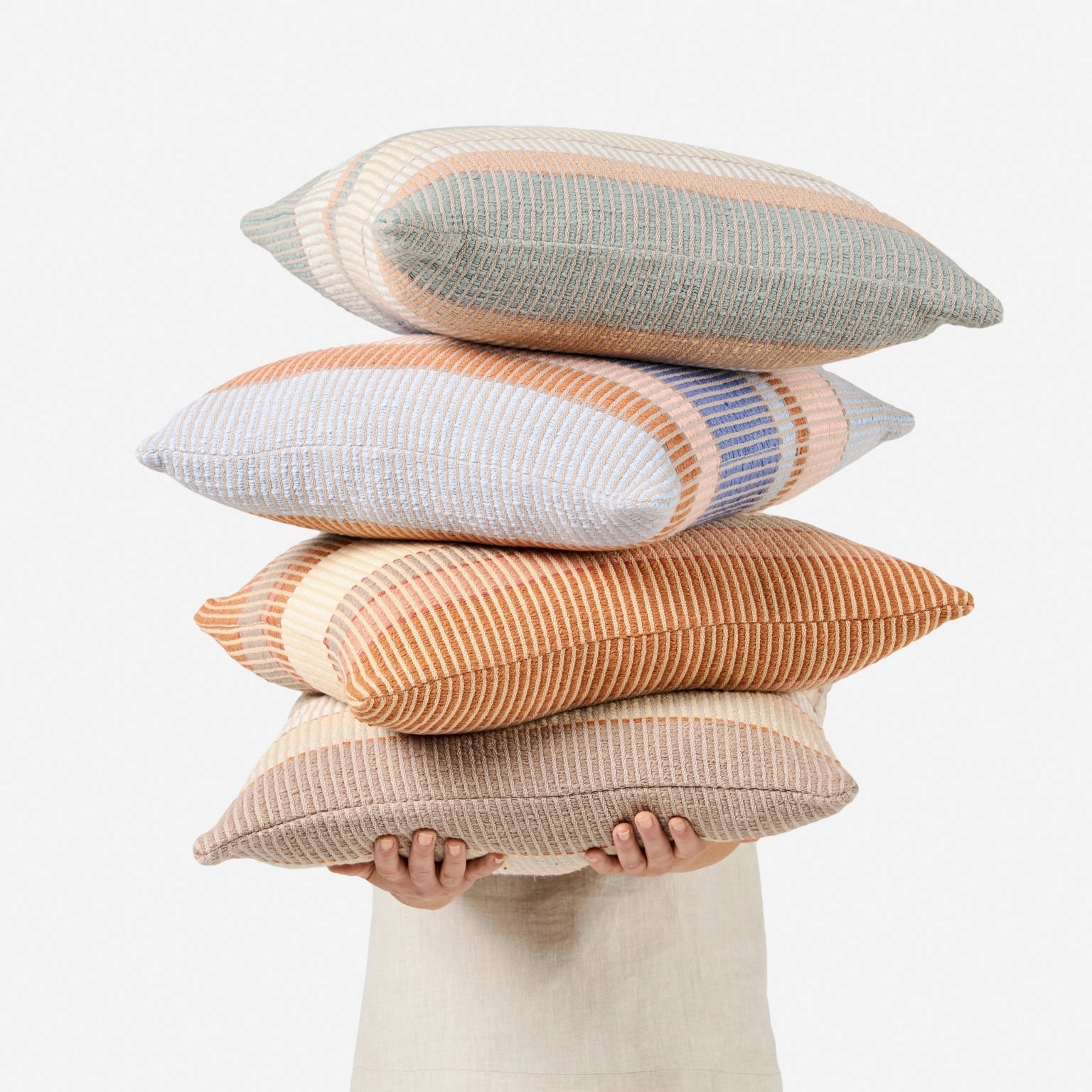 Leighton Mushroom Cushion 48x48cm by Linen House