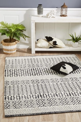 Levi 365 Rug (Ivory Black) by Rug Culture