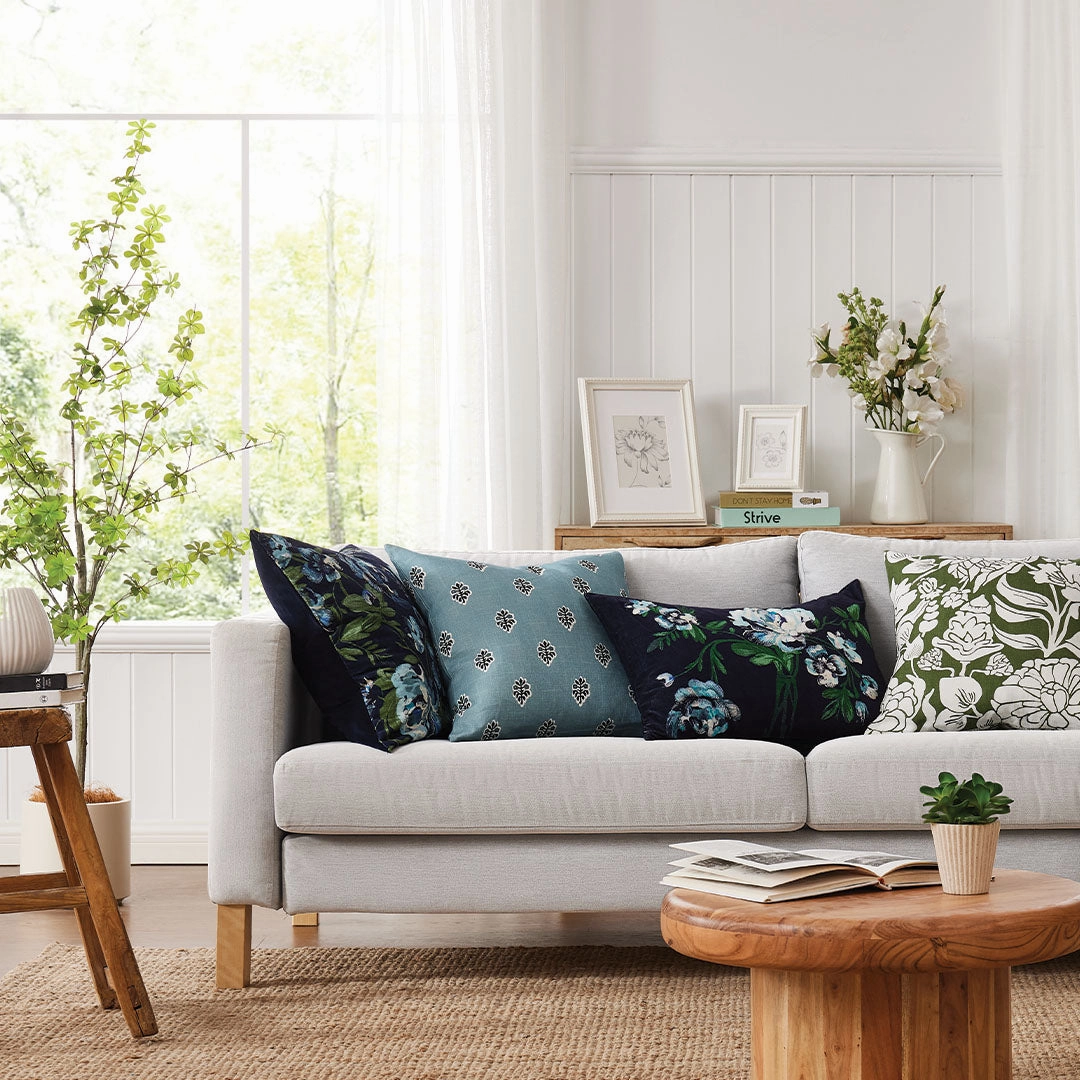 Lilyfield Blush Square Filled Cushion 50 x 50cm by Zaab