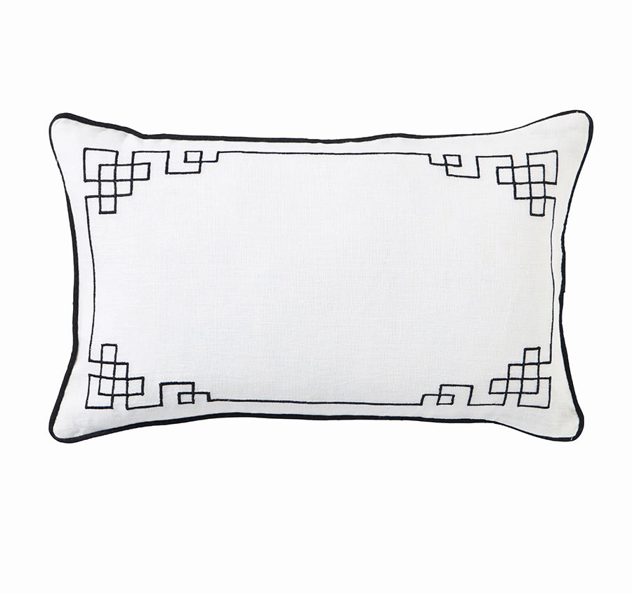Linen Bedford Blanc 30x50cm Filled Cushion