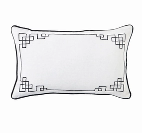 Linen Bedford Blanc 30x50cm Filled Cushion