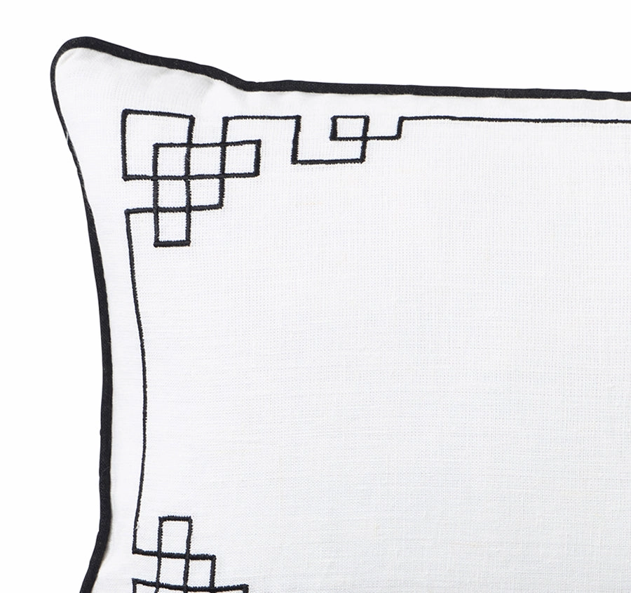 Linen Bedford Blanc 30x50cm Filled Cushion