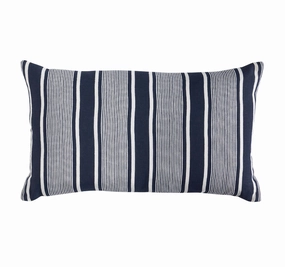 Linen Capri Stripes 35x60cm Filled Cushion Navy