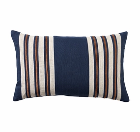 Linen Charleston 30x50cm Filled Cushion Navy