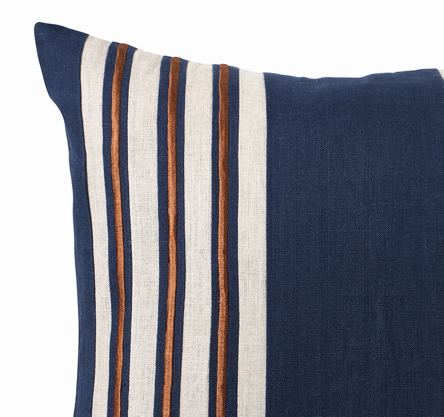 Linen Charleston 50x50cm Filled Cushion Navy