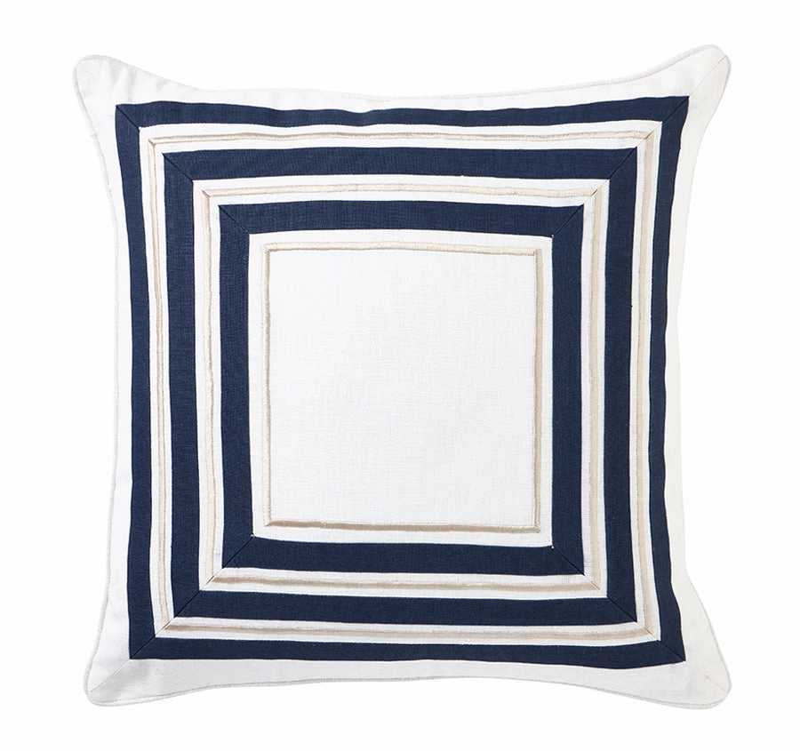Linen Marseille 50x50cm Filled Cushion Navy