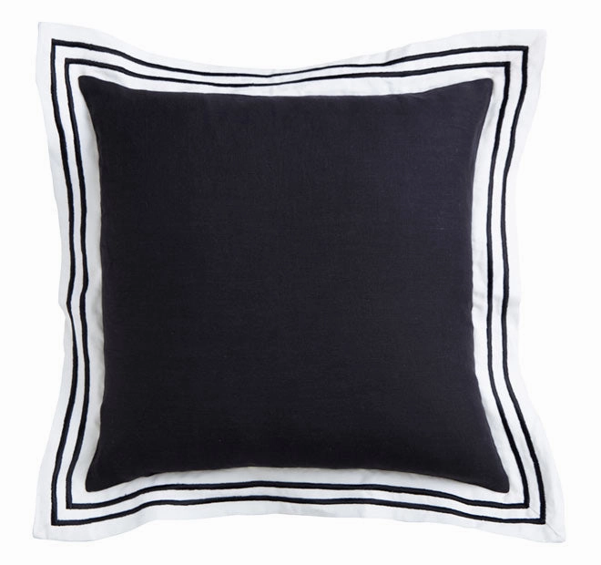 Linen Milano 50x50cm Filled Cushion Black