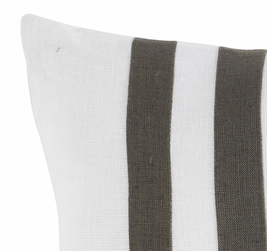 Linen Palma Stripes 50x50cm Filled Cushion Olive