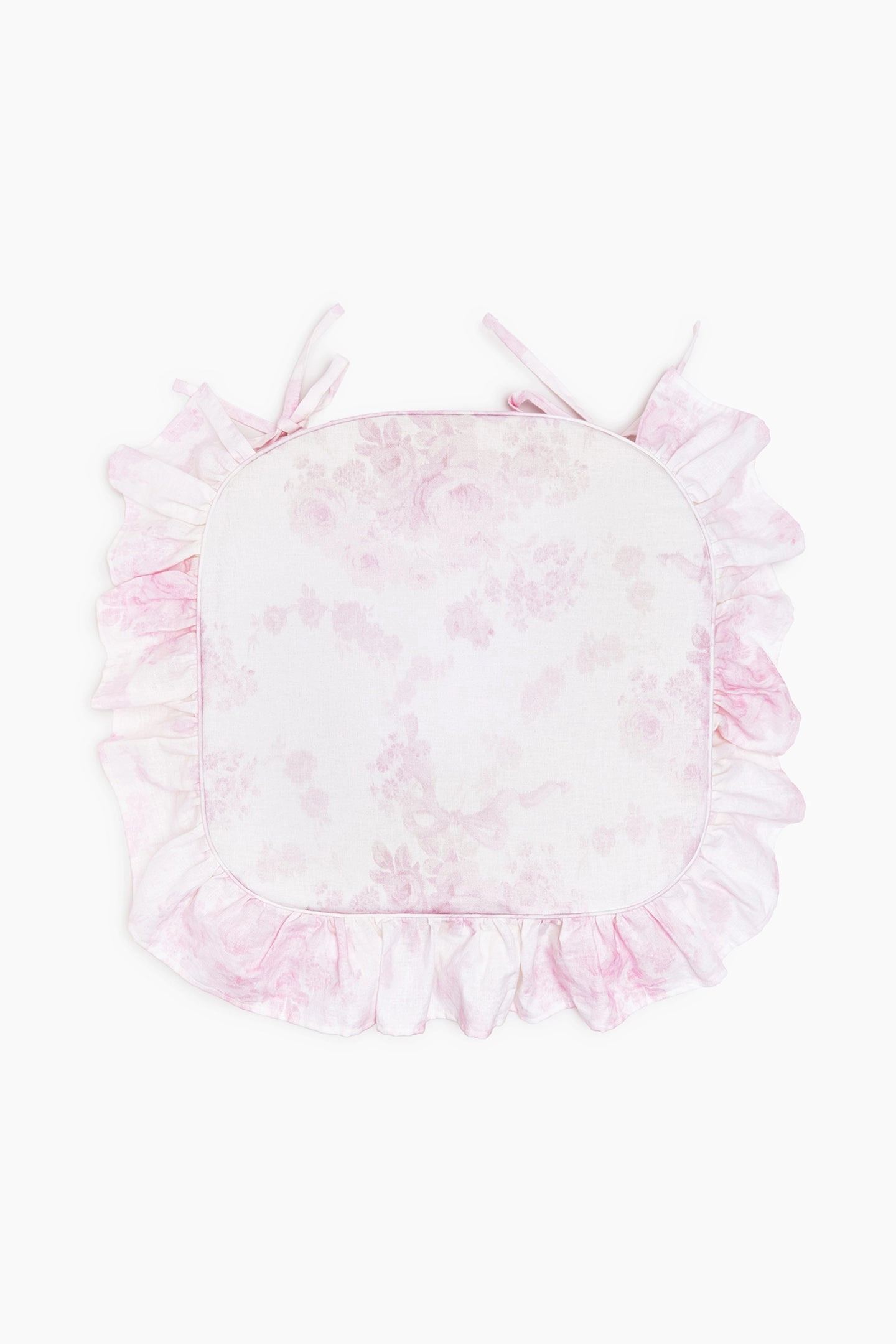 Linen Ruffle Seat Cushion