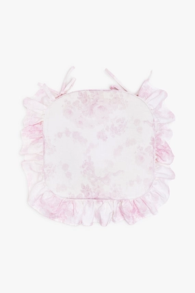 Linen Ruffle Seat Cushion