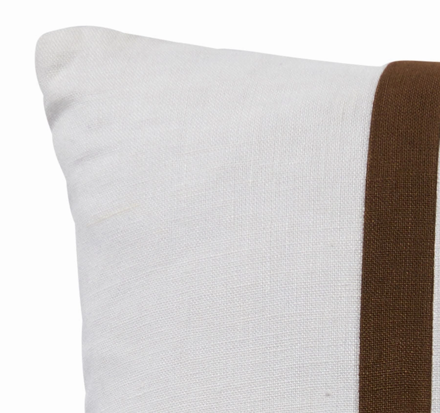 Linen Stripes 50x50cm Filled Cushion Tobacco