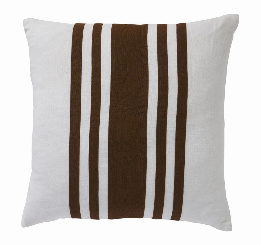 Linen Stripes 50x50cm Filled Cushion Tobacco
