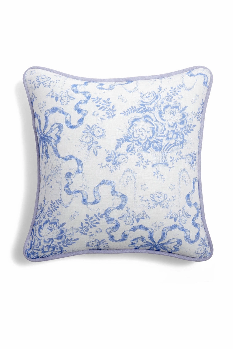 Linen Throw Pillow - BLISSFUL BLUE