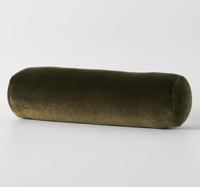 Luxury Velvet 18x60cm Filled Cushion Khaki
