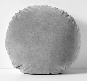 Luxury Velvet 45cm Round Filled Cushion Pebble