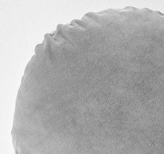 Luxury Velvet 45cm Round Filled Cushion Pebble