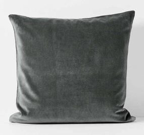 Luxury Velvet 50x50cm Filled Cushion Charcoal