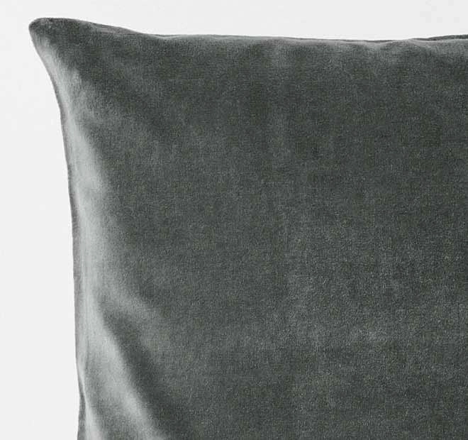 Luxury Velvet 50x50cm Filled Cushion Charcoal