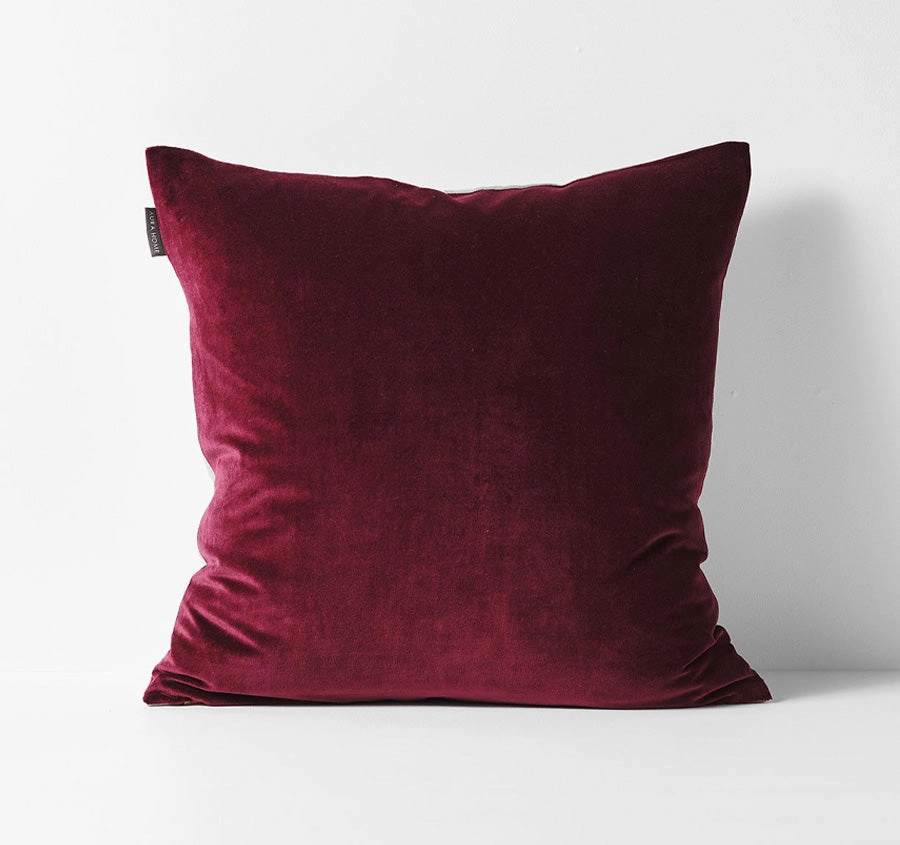 Luxury Velvet 50x50cm Filled Cushion Merlot
