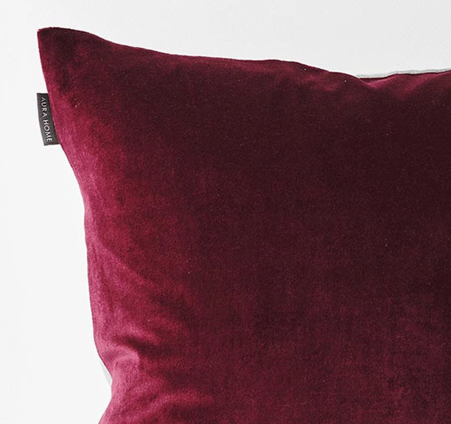 Luxury Velvet 50x50cm Filled Cushion Merlot