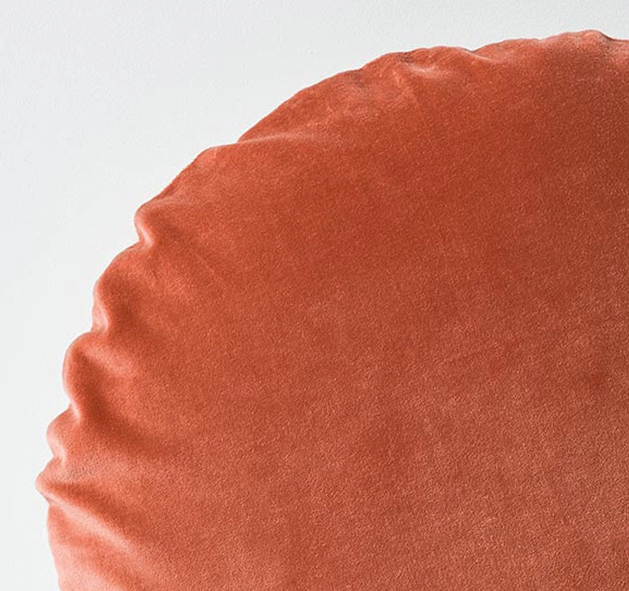 Luxury Velvet 55cm Filled Round Cushion Brandy