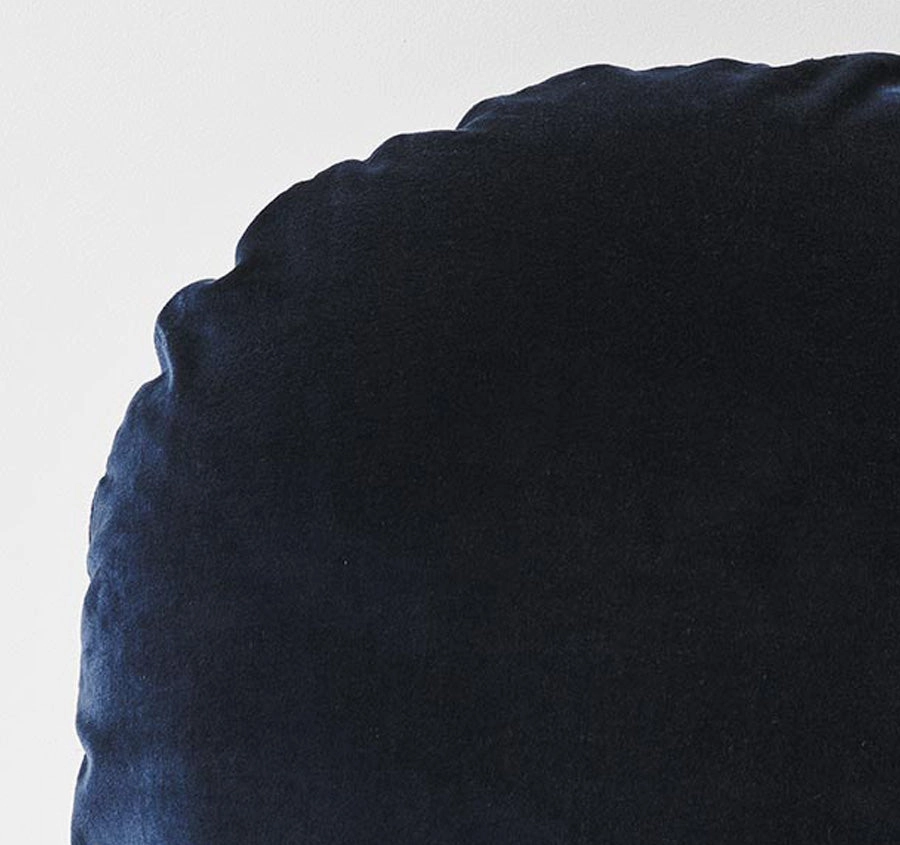 Luxury Velvet 55cm Filled Round Cushion Slate