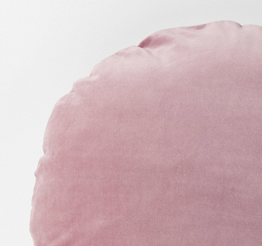 Luxury Velvet 55cm Round Filled Cushion Heather