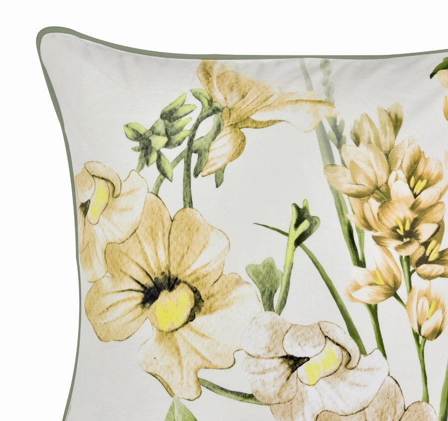 Makayla 43x43cm Filled Velvet Cushion Olive