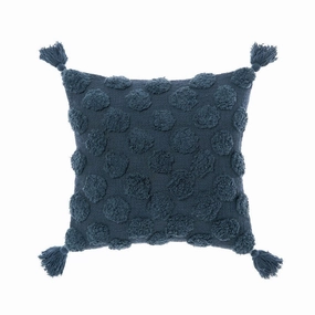 Marant Navy Cushion 45 x 45cm by Linen House