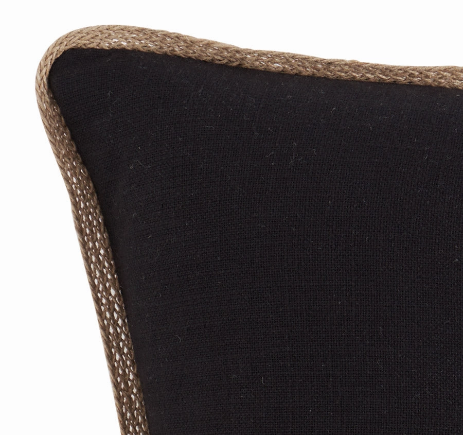 Marigold Palm 55x55cm Filled Cushion Black